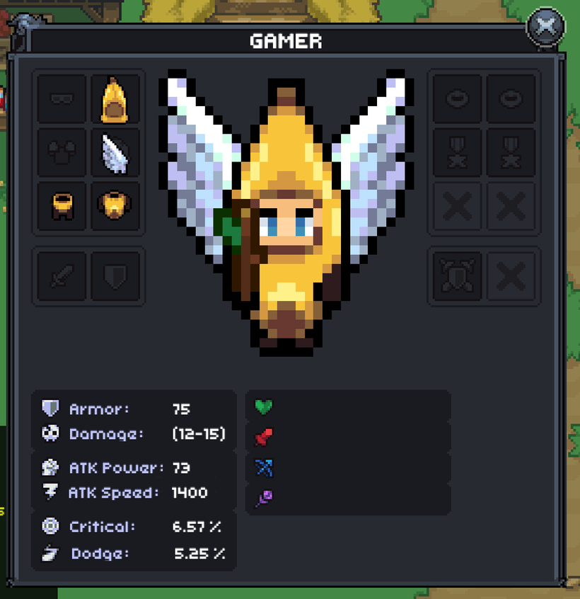 Fantasy Online 2 image 6 from Devlog #32 - Outfit Slots, Character Window, Banana Box