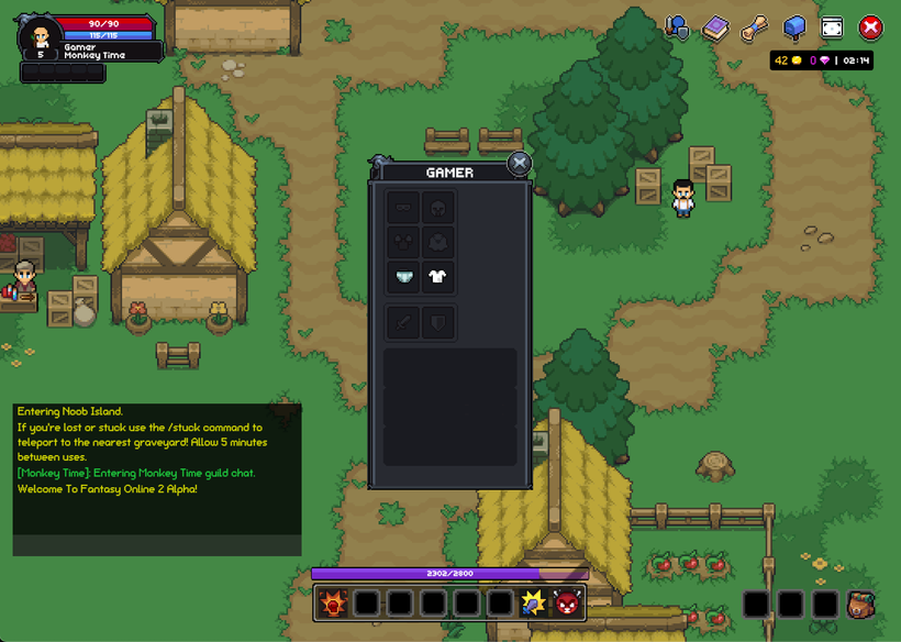 Fantasy Online 2 image 2 from Devlog #32 - Outfit Slots, Character Window, Banana Box